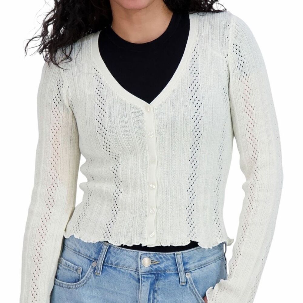 Aeropostale Women's Cropped Cardigan Color Tofu Size XS